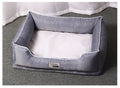 Removable pet litter dog bed in dark grey