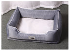 Removable pet litter dog bed in dark grey