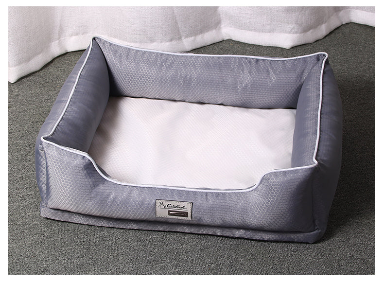 Removable pet litter dog bed in dark grey