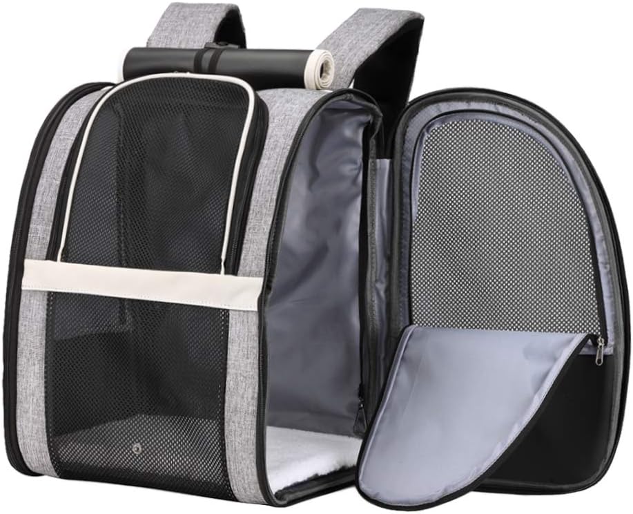 Pet backpack carrier in Gray