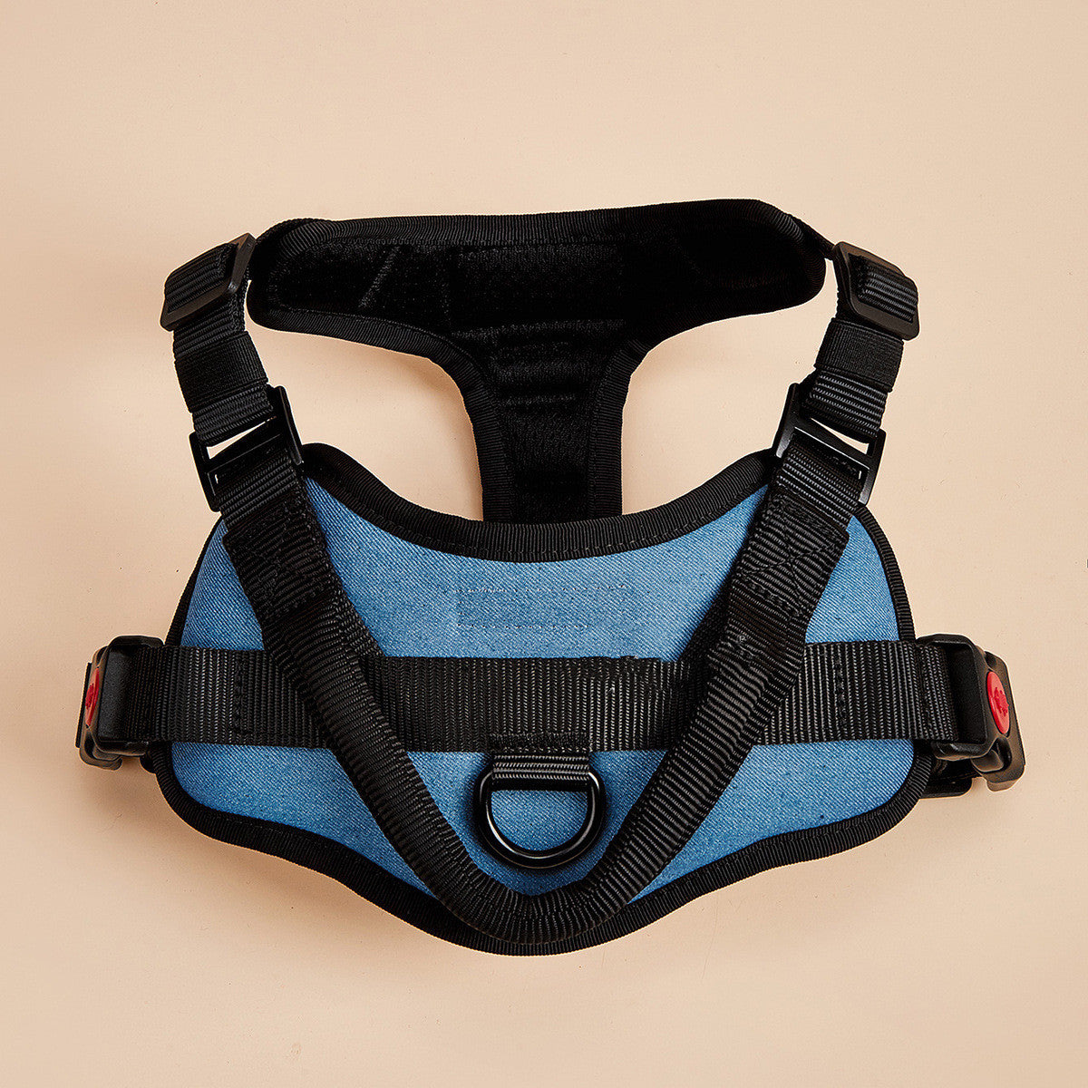 Dog harness chest strap detail
