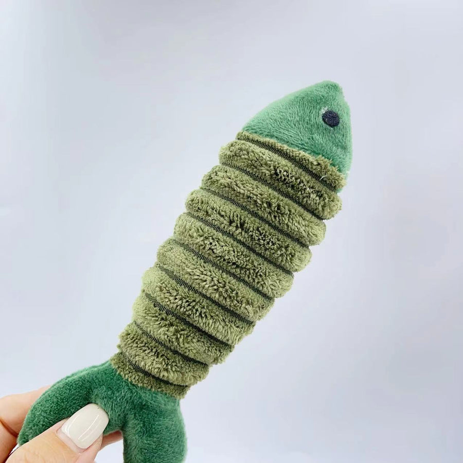 Plush catnip fish cat toy