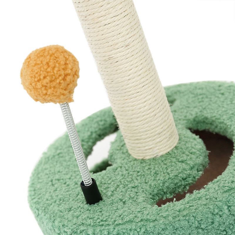 Cat scratch toy climbing frame structure