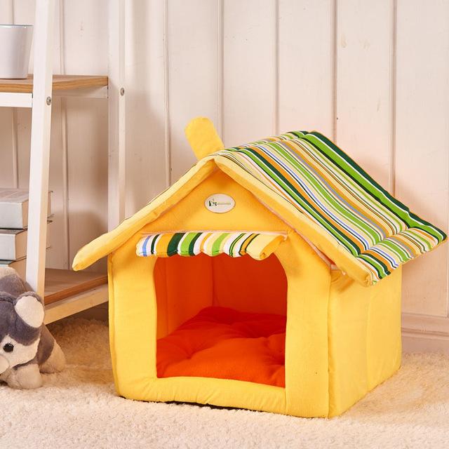 Foldable cloth pet house and bed