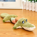 Plush crocodile-shaped dog chew toy