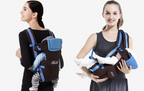 Double Shoulder Baby Carrier in Blue, Orange, and Pink color options