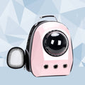 Cat carrier backpack in black, space capsule style with transparent window