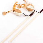 Feather wand cat toy product display