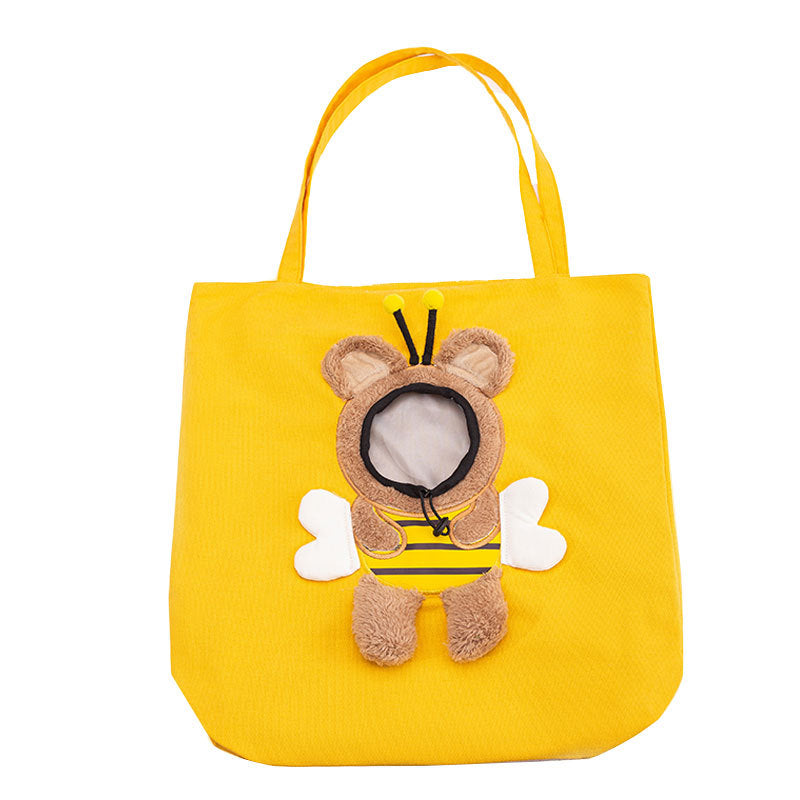 Pet carrier bag shown with a small pet
