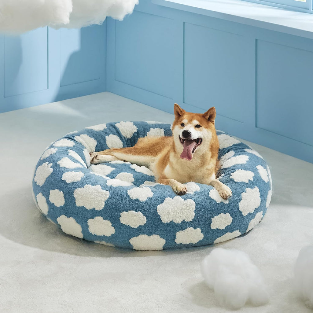 Round donut pet bed product view