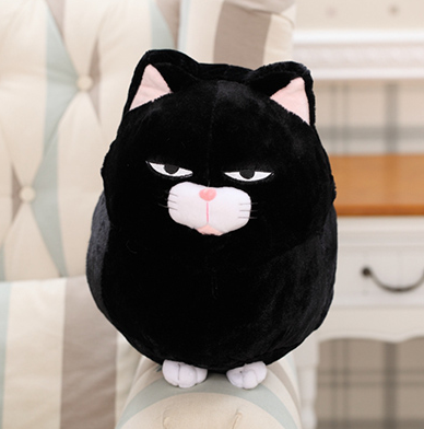 Gray cat plush toy, additional view