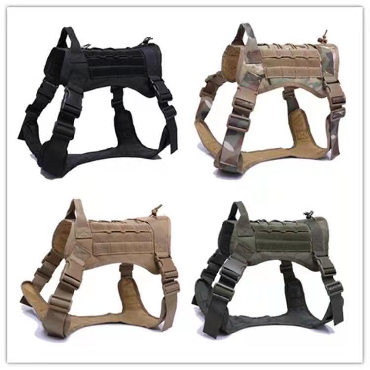 Camouflage tactical dog vest harness, alternate view