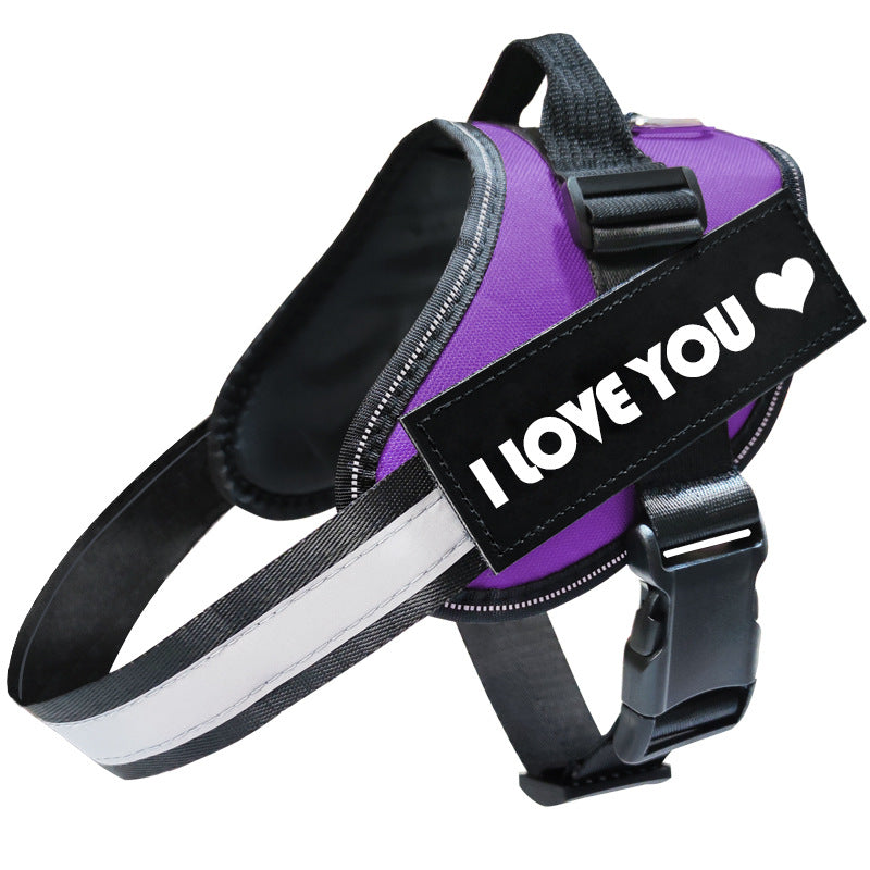 Reflective dog harness, additional view