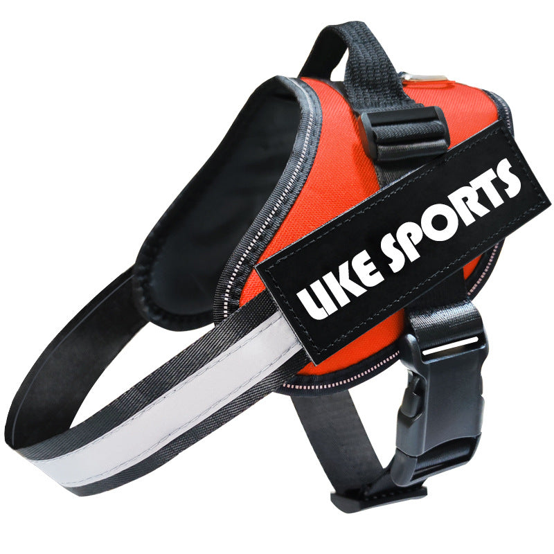 Reflective dog harness, additional view