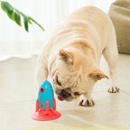 Rocket dog toy shown with dimensions