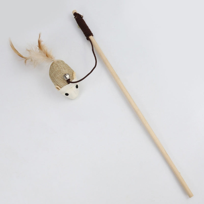 Feather wand cat toy packaging view