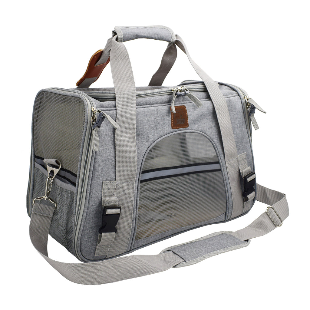 Dog Carrier Travel Car Seat Pet Carrier, Light Grey