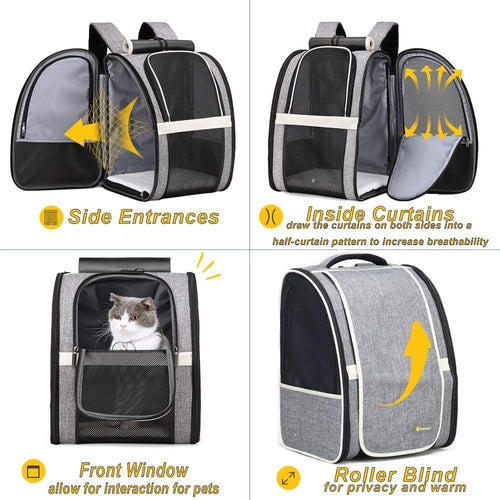 Bubble window backpack pet carrier