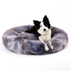 Fluffy Donut Dog Bed in plush material