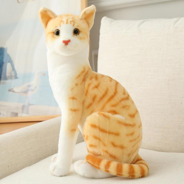 Cat plush toy in grey color
