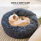 Petise plush donut pet bed close-up of fabric texture