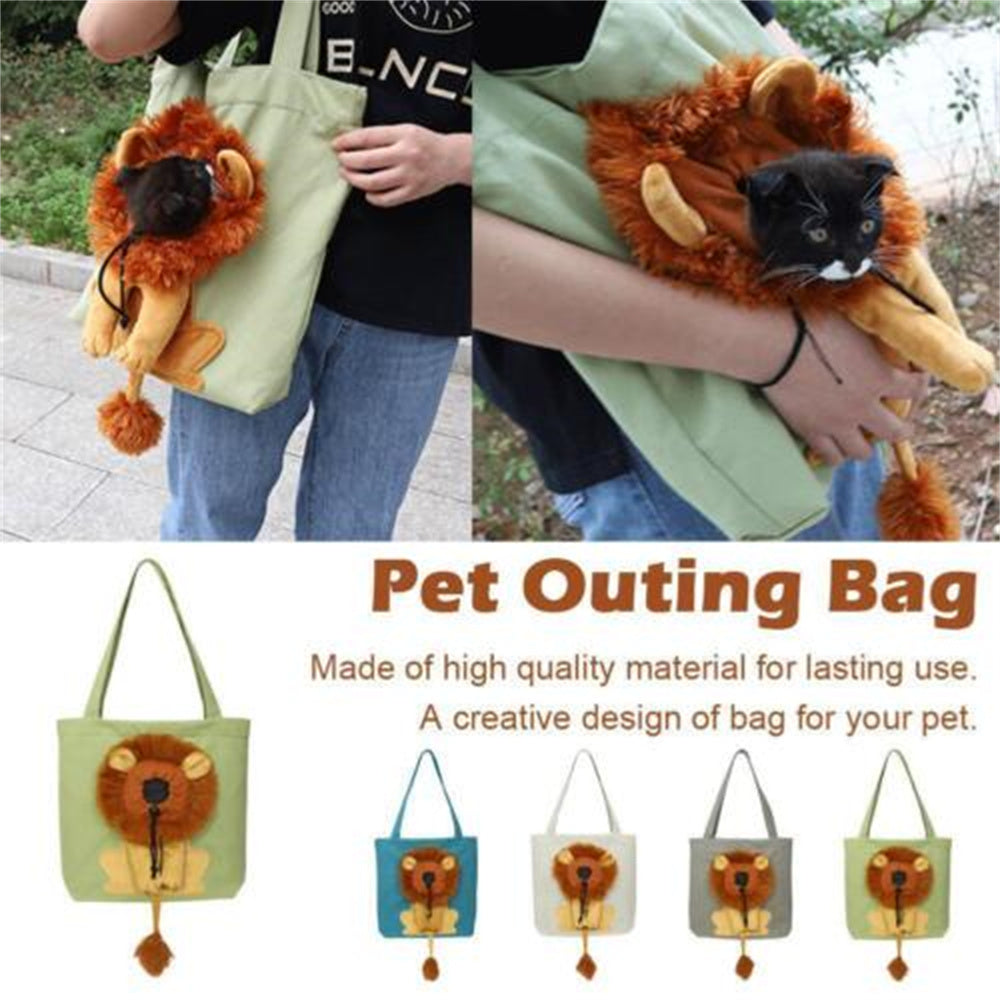Pet carrier bag with double-shoulder strap