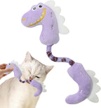 Cat playing with plush chew toy set