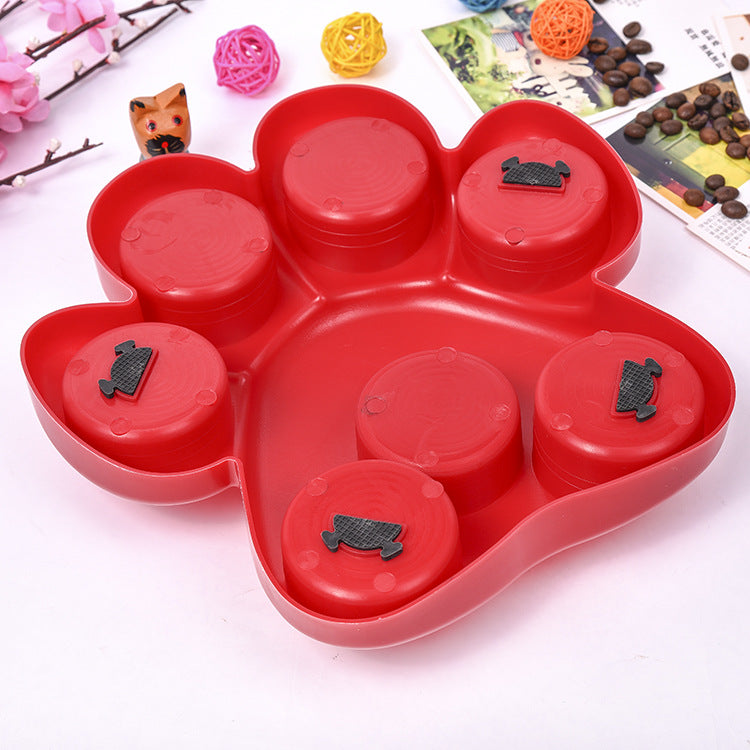 Red natural rubber pet puzzle feeder toy