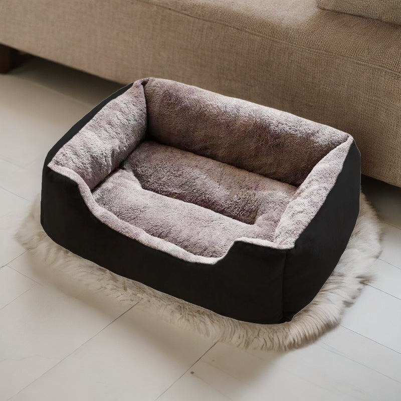 Plush pet bed shown in an available color