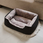 Plush pet bed shown in an available color