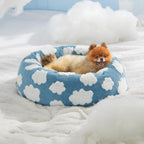 Round donut pet bed in Green color