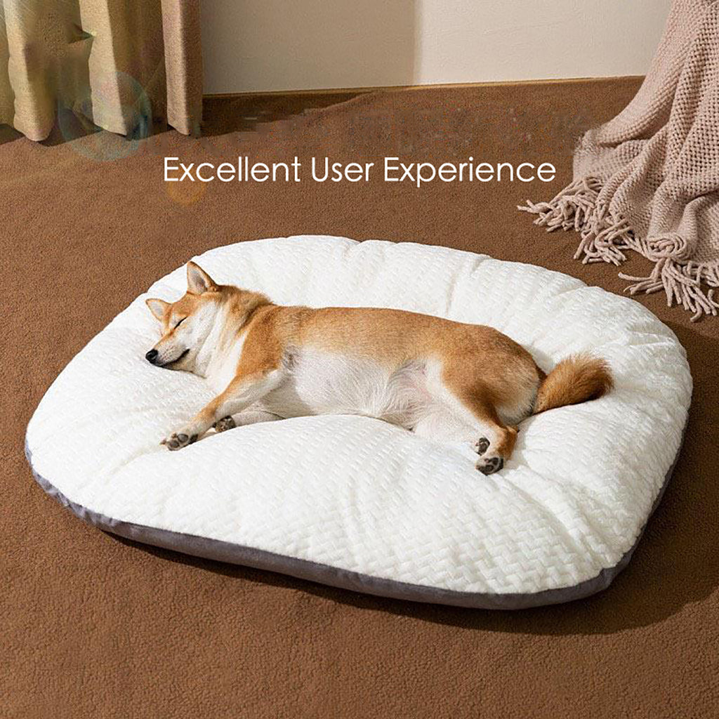 Dog bed bottom showing oxford backing