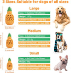 Natural rubber pineapple chew toy for dogs
