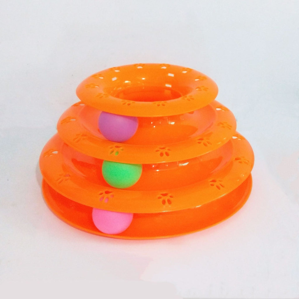 Cat turntable educational toy, alternate view