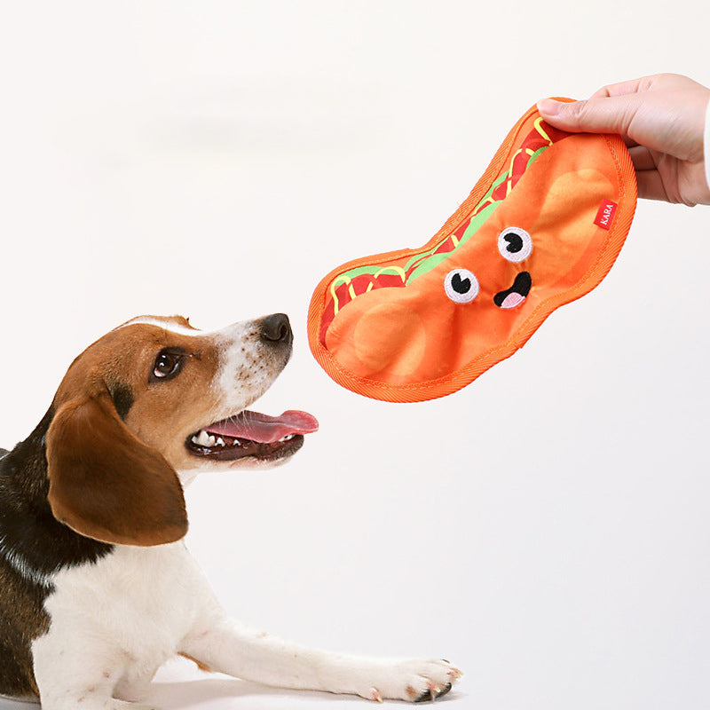 Set of crinkle squeaky dog toys in multiple styles