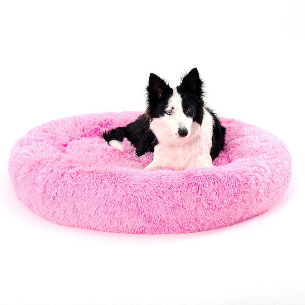 Fluffy Donut Dog Bed shown from another angle