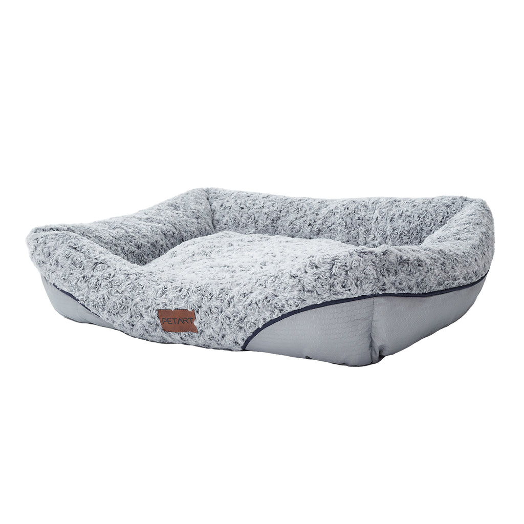 Swirl Rose Velvet Dog Bed cushion detail
