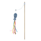 Cat wand toy in gray color