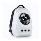 Black pet carrier backpack shown from a different angle