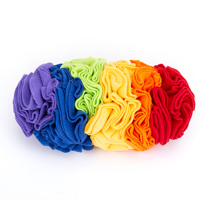 Dog Snuffle Pad puzzle training mat being used by a dog