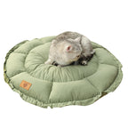 Reversible donut cat bed showing dual-use design