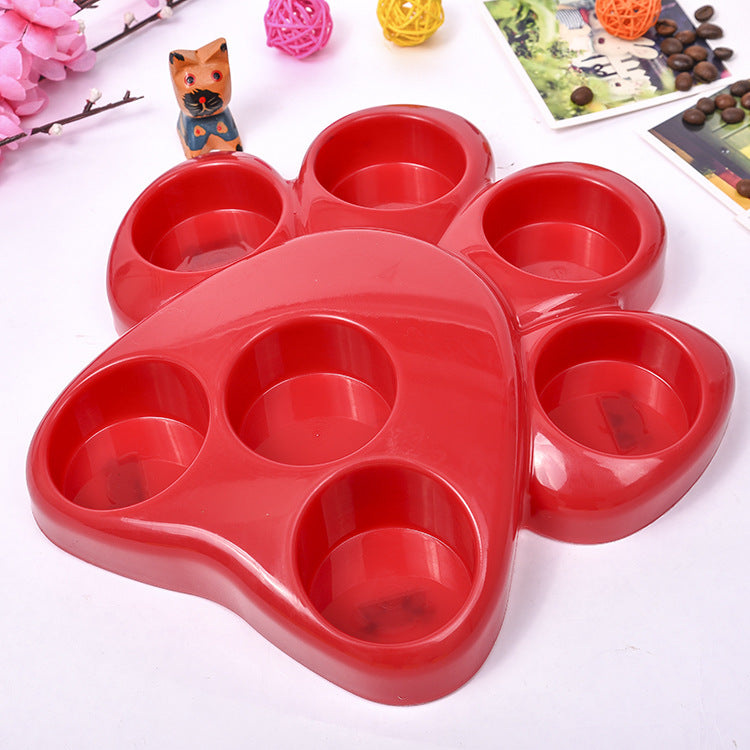 Pet puzzle feeder toy in red