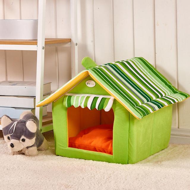 Folded pet bed shown flat