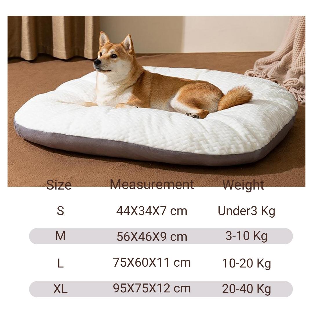 Oval plush dog bed for large dogs