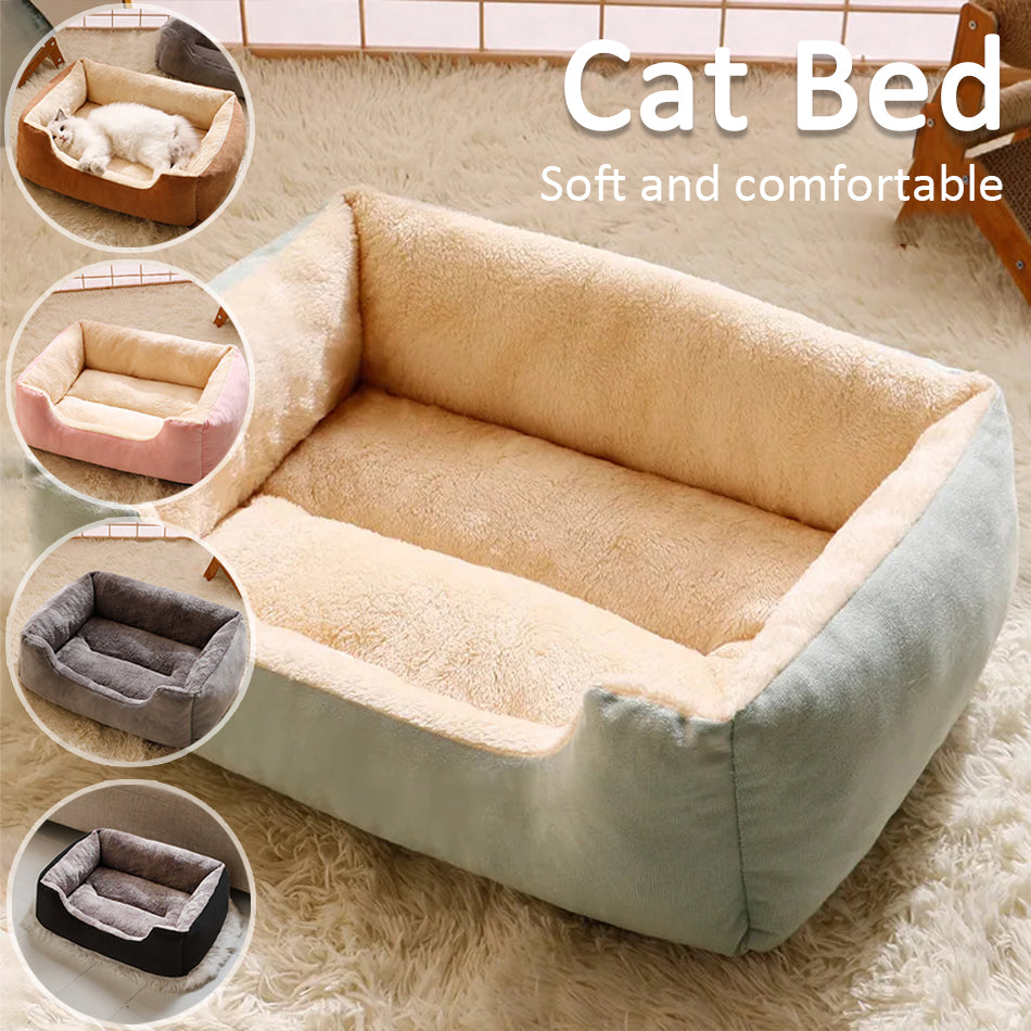 Plush pet bed shown in an available color