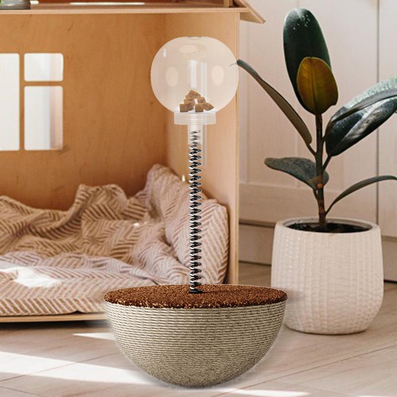 Interactive Cat Feeder Toy shown with materials