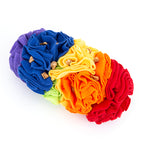 Dog Snuffle Pad puzzle training mat in Rainbow color
