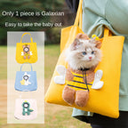 Pet carrier bag showing elastic side opening