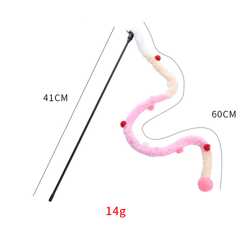 Cat wand toy in blue color option