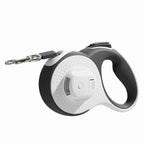 Dog retractable leash with light attachment